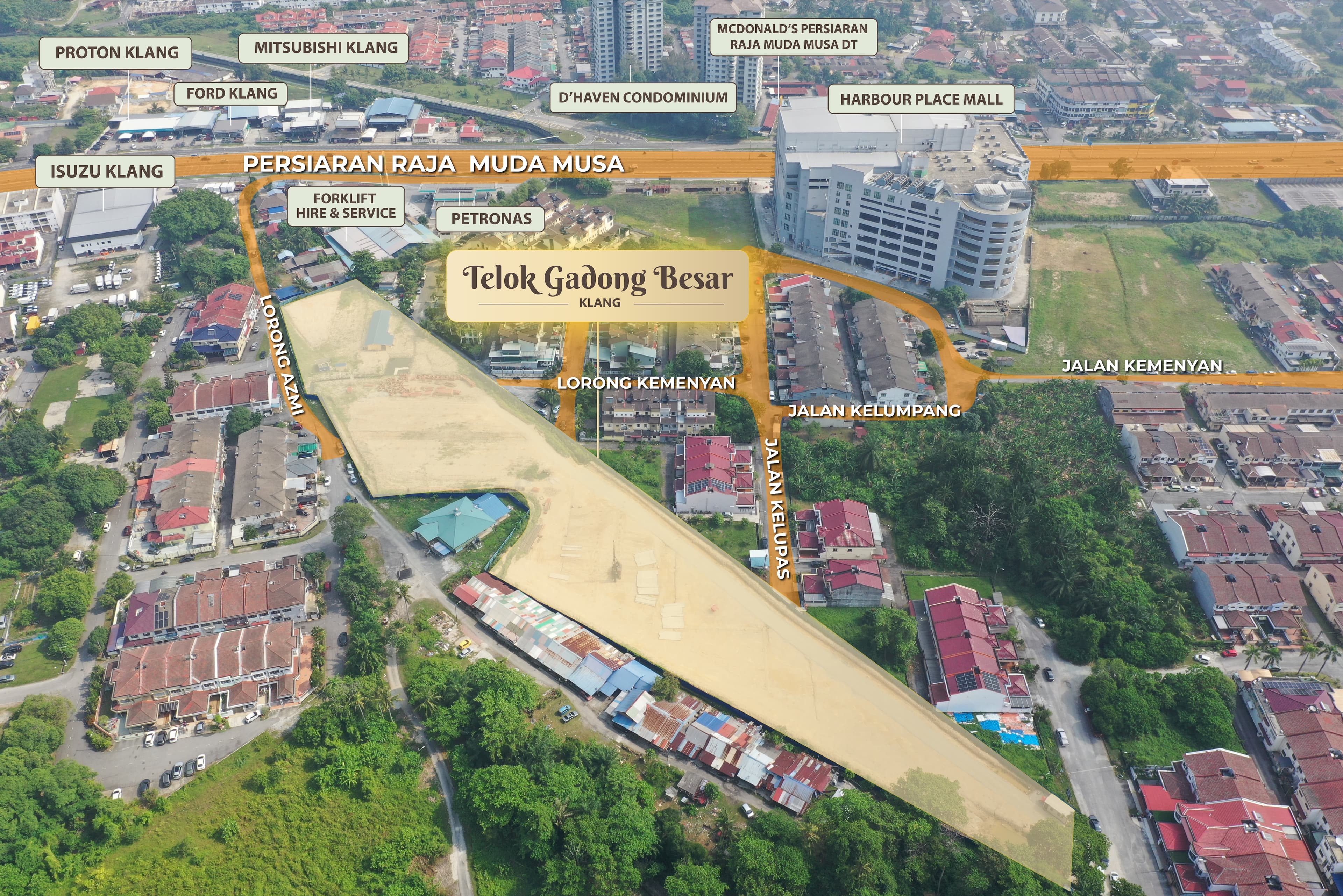 Aerial view of the TGB Residences development